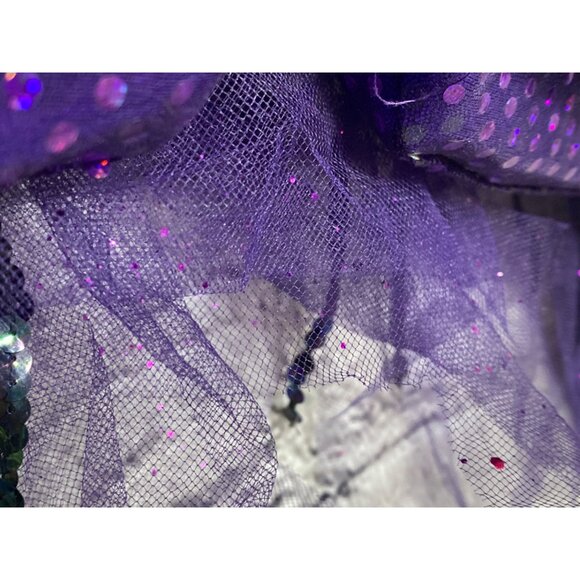 Mermaid Merman Purple Sparkle 3 Piece Adult L XL Costume Drama Dept As Is - Picture 13 of 16